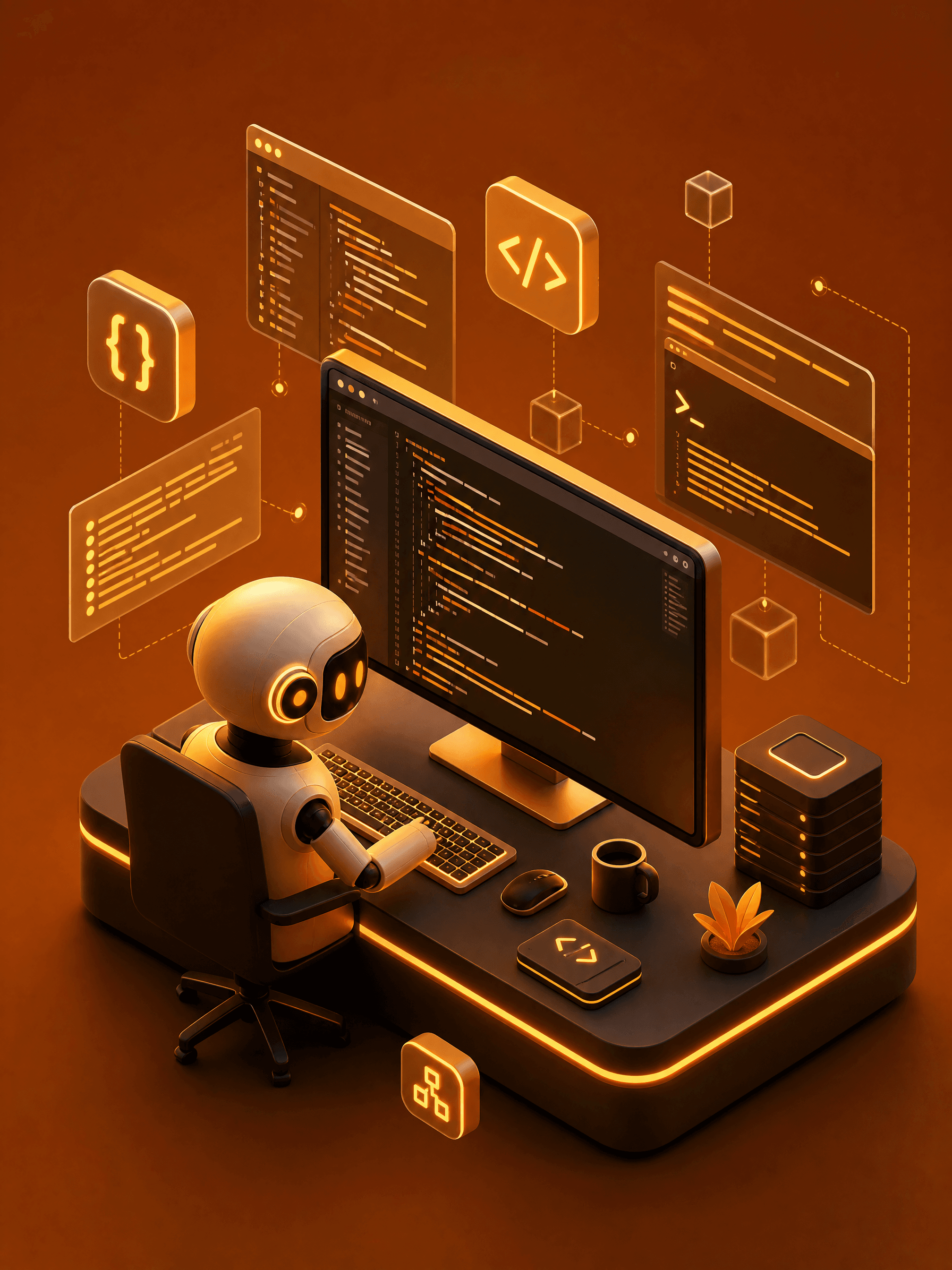 Anthropic Claude Opus 4.8 AI coding assistant writing software illustration