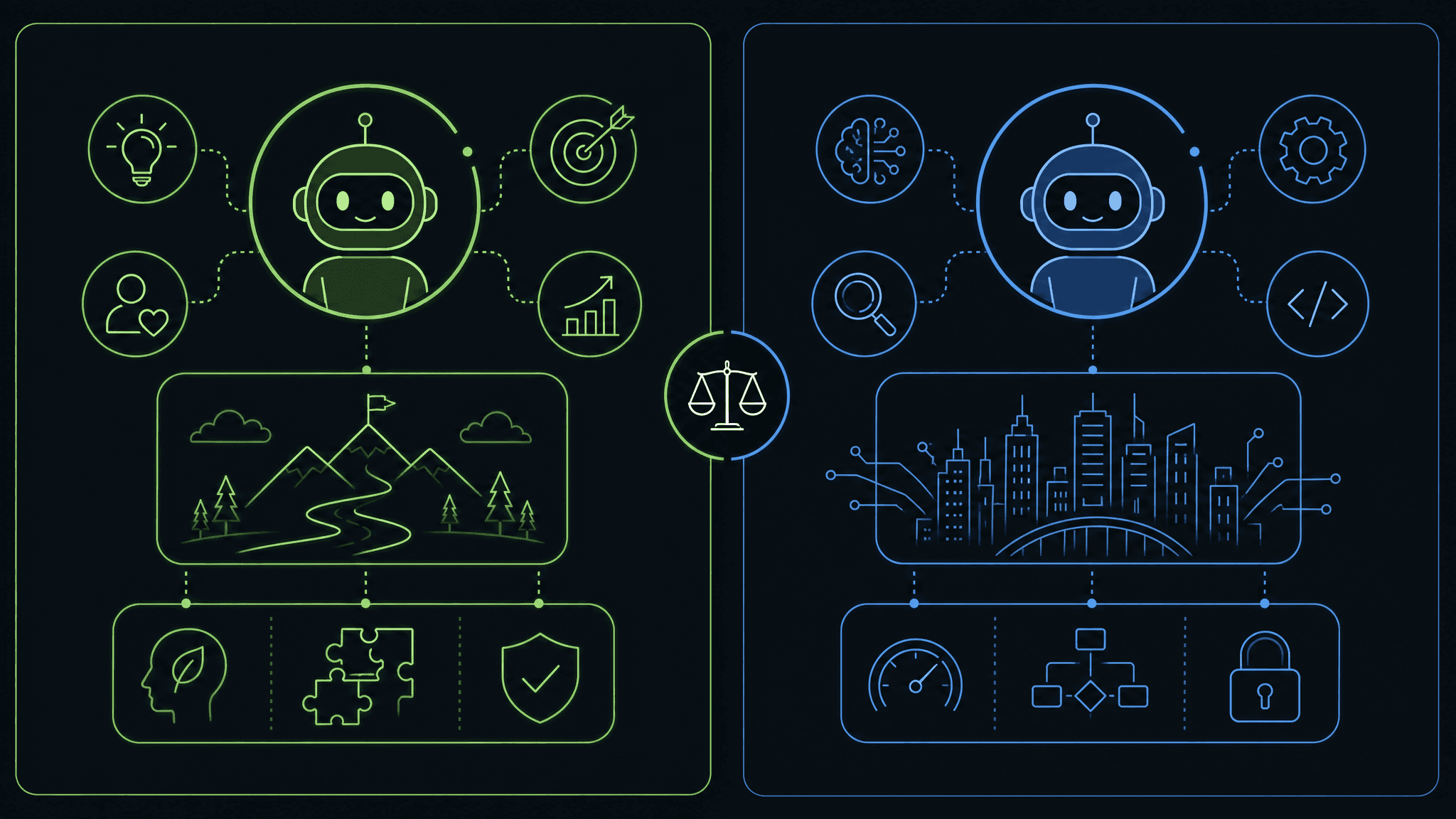 ChatGPT vs Gemini side-by-side comparison infographic 2026
