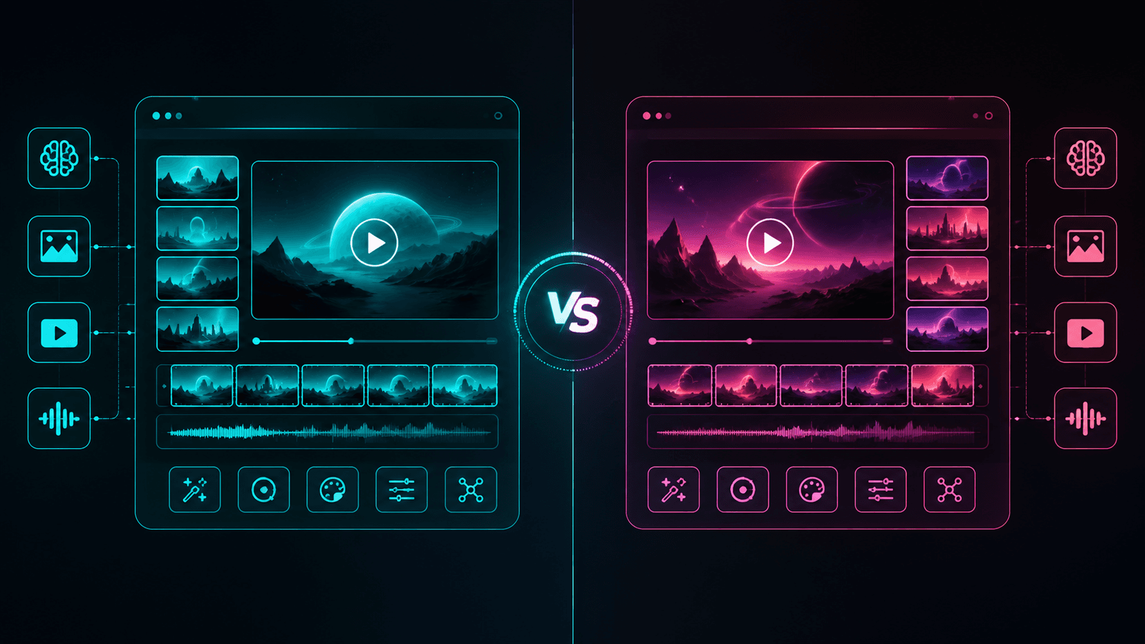 Kling vs Seedance side-by-side AI video comparison infographic 2026
