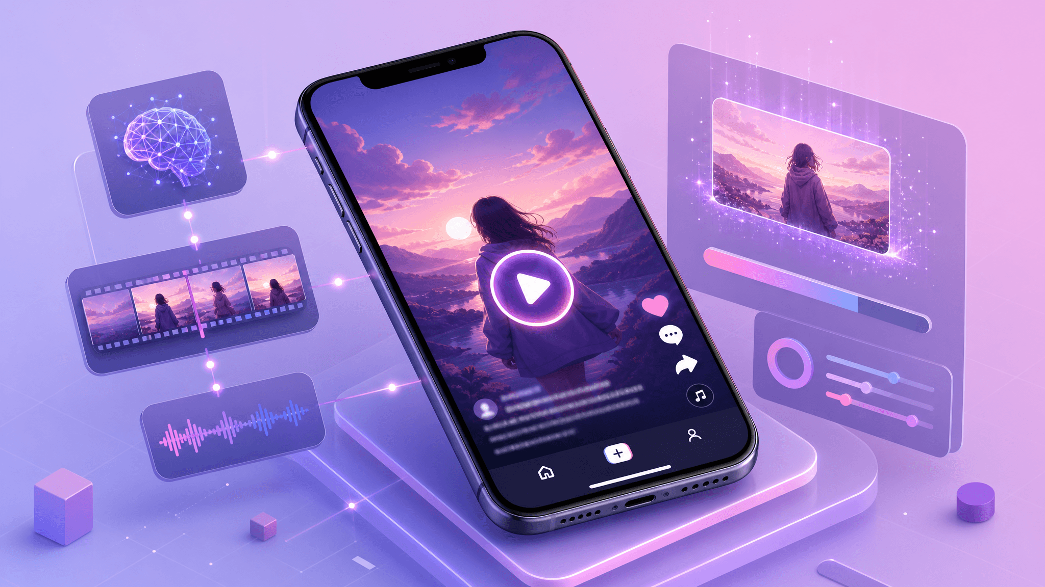 A neural network generating a vertical video for Instagram Reels